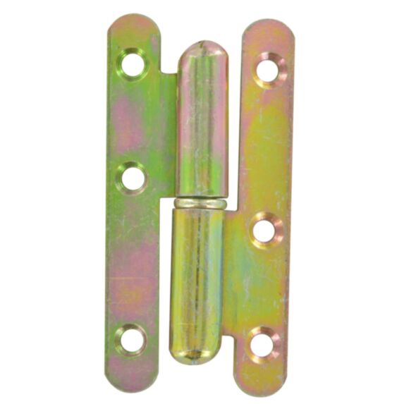 Paumelle de Paris 80x45mm droite acier bichromaté