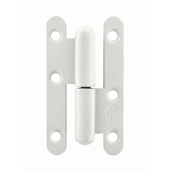 Paumelle de Paris 80x45mm droite acier zingué blanc