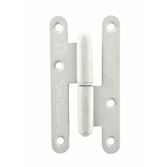 Paumelle de Paris 110x55mm droite acier zingué blanc