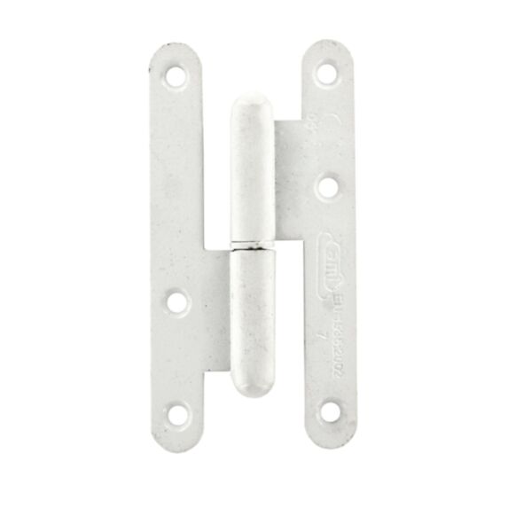 Paumelle de Paris 110x55mm gauche acier zingué blanc