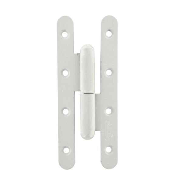 Paumelle de Paris 140x55mm droite acier zingué blanc