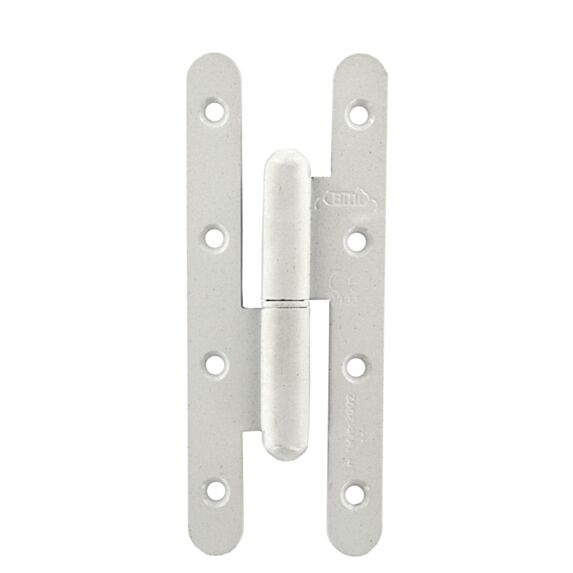 Paumelle de Paris 140x55mm gauche acier zingué blanc