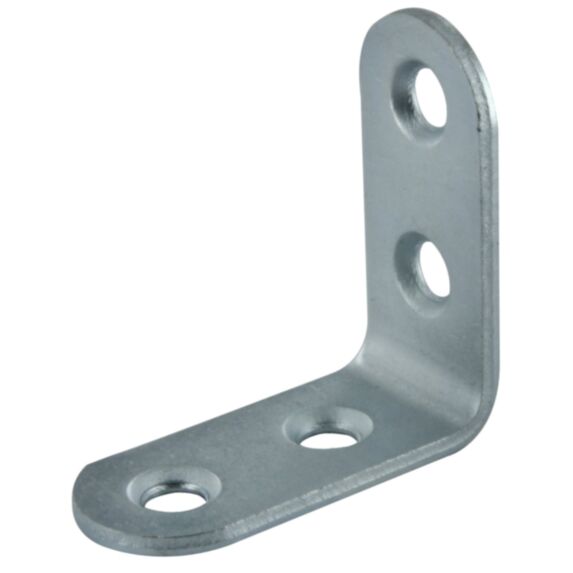 Equerre de chaise bouts ronds 30x30mm acier zingué