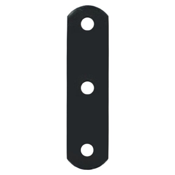 Patte d'assemblage bouts ronds L60mm zingué noir