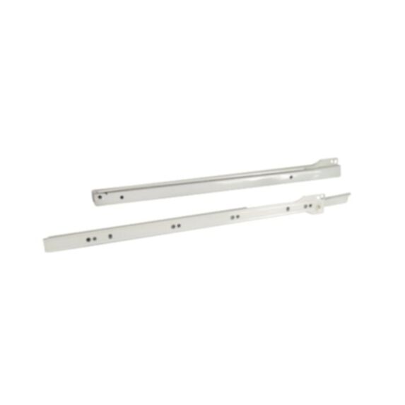 Coulisse L300mm/25kg acier blanc fixation latérale