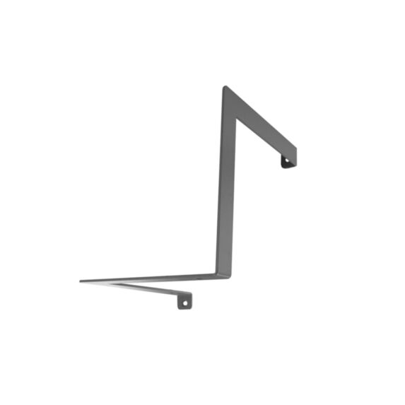 Console équerre parenthese fixation à droite acier gris 150x150mm - CIME