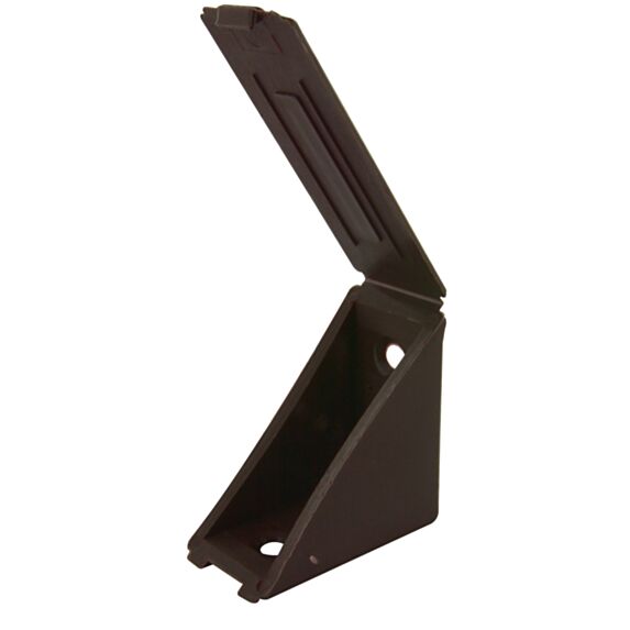 Taquet équerre haut 23x40x40mm plastique brun