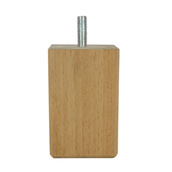 Pied de meuble carré 50 x 50 x H80 mm hêtre - CIME