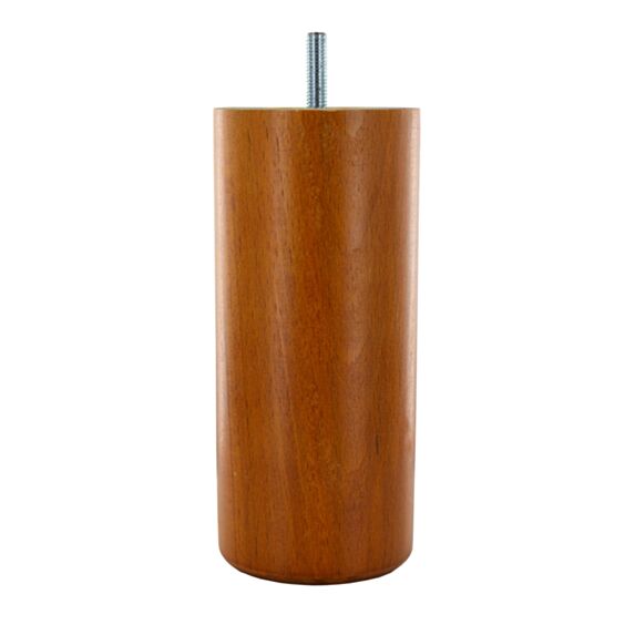 Pied de lit hêtre teinté merisier D68mm H.150mm
