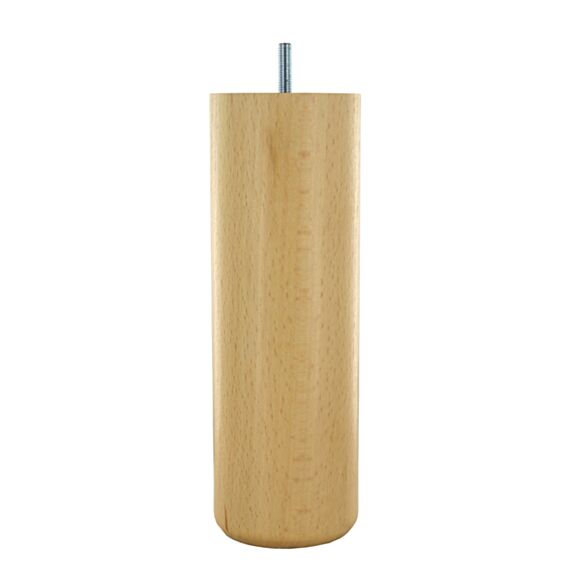 Pied de lit cylindrique hêtre verni D68mm H.200mm