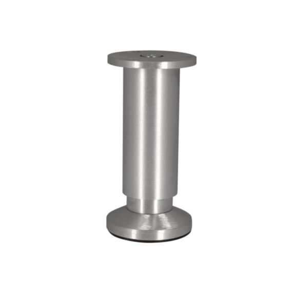 Pied aluminium pour meuble ou caisson. Ø38mm H120 mm Aluminium brossé mat - CIME