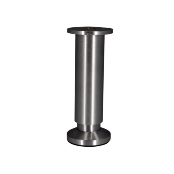 Pied aluminium pour meuble ou caisson. Ø38mm H150 mm Aluminium brossé finition inox - CIME
