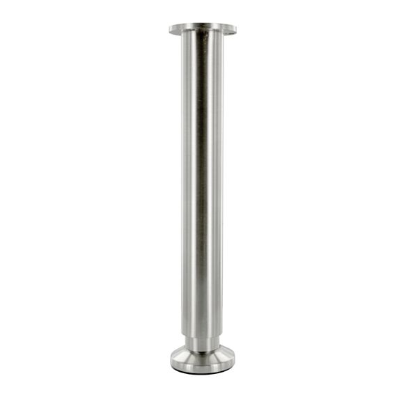 Pied aluminium pour meuble ou caisson. Ø38mm H300 mm Aluminium brossé mat - CIME