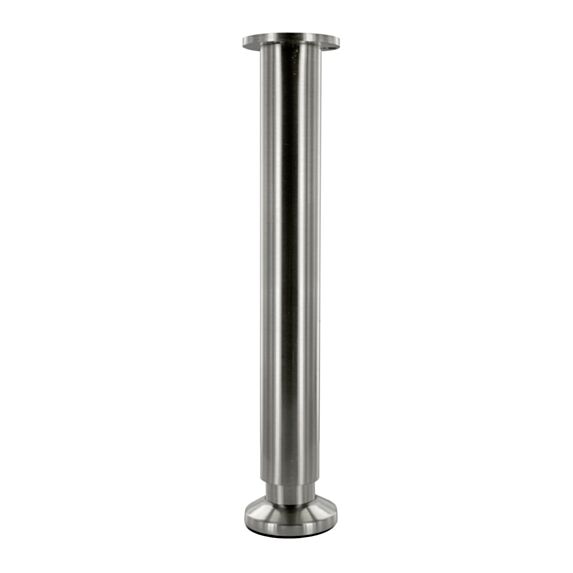 Pied aluminium pour meuble ou caisson. Ø38mm H300 mm Aluminium brossé finition inox - CIME