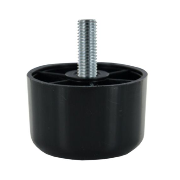 Pied de meuble fixe en plastique noir D60mm H.40mm