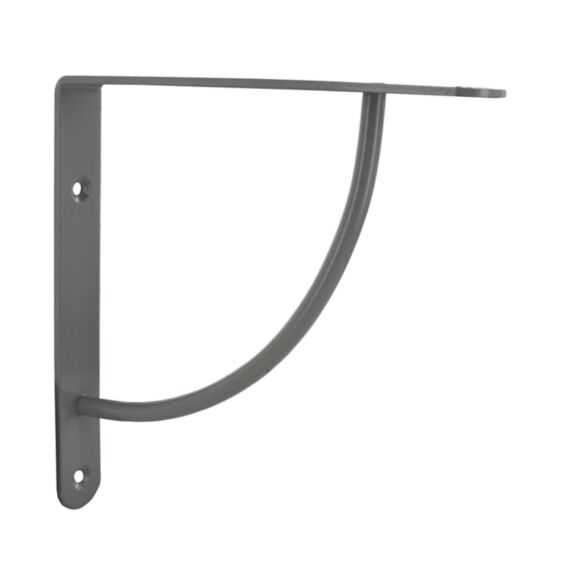 Equerre bibop décorative acier époxy gris brillant 230 x 230mm - CIME