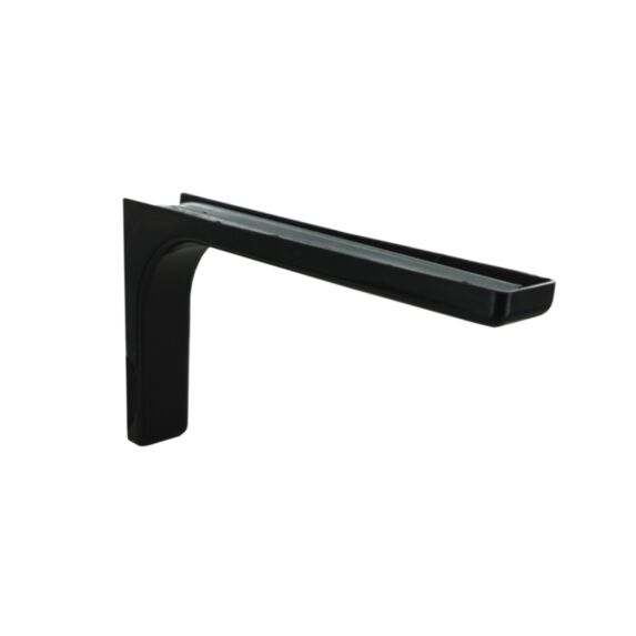 Equerre à fixations invisibles -fixation acier cache + plastique noir 240 x 144mm - CIME