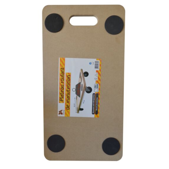Plateau roulant de manutention 57x30cm maxi 200kg