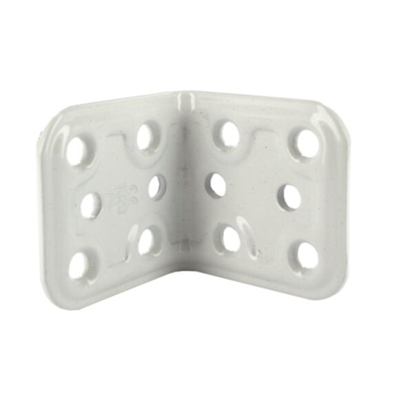 Equerre d'angle 90 degré, L.40mm acier blanc