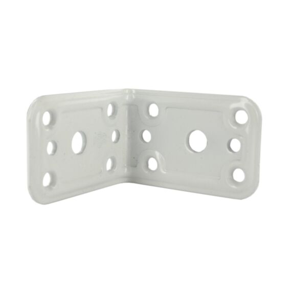 Equerre d'angle 90 degré, L.60mm acier blanc