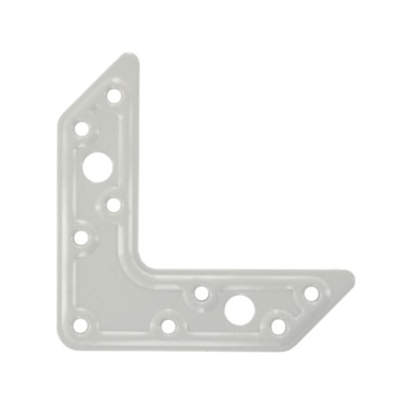 Equerre plate multitrous 30x110x110mm acier blanc