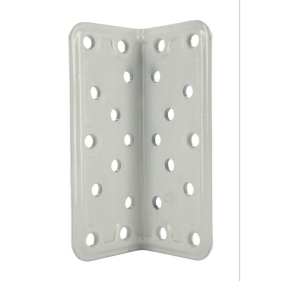 Equerre large bouts ronds 100x40x40mm acier blanc