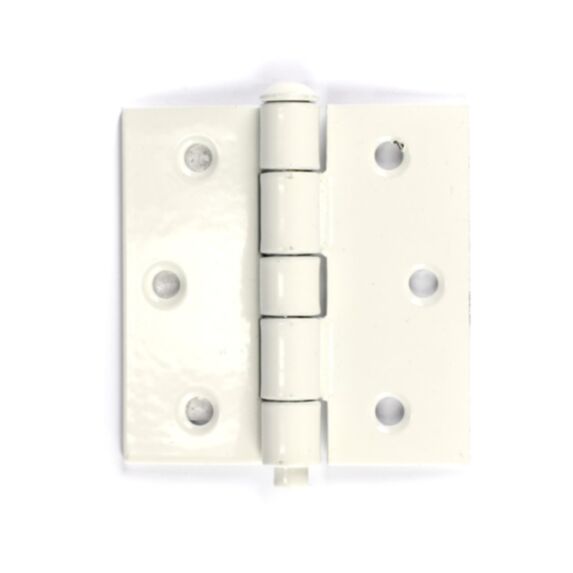 Charnière carrée 60x60mm acier époxy blanc