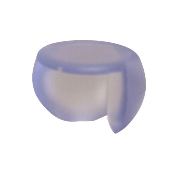 Lot de 4 protèges coins de meuble plastique souple transparent bleu - CIME