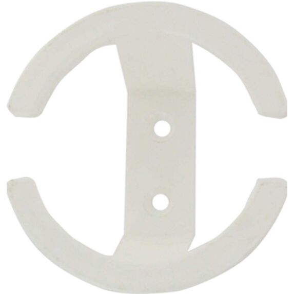 Patère éco 1 tête et 1 crochet - plastique blanc - CIME