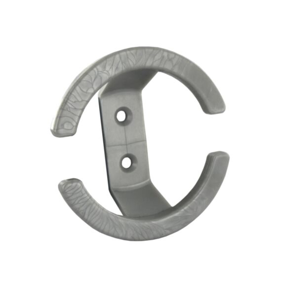 Patère éco 1 tête et 1 crochet - plastique gris - CIME