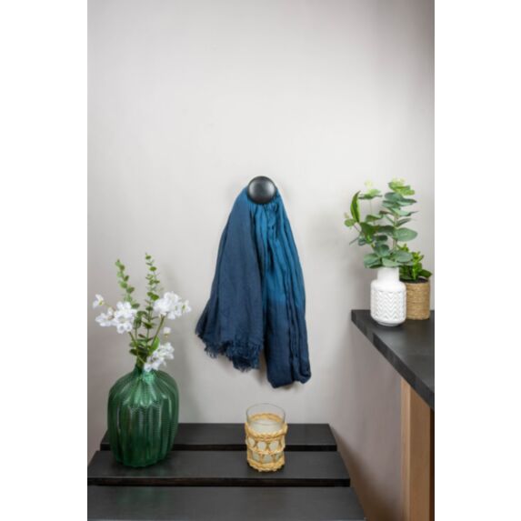 Patère rond fixe acier noir mat 1 tête - CIME