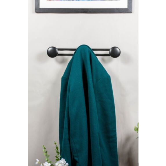 Patère rond fixe acier noir mat 3 têtes - CIME