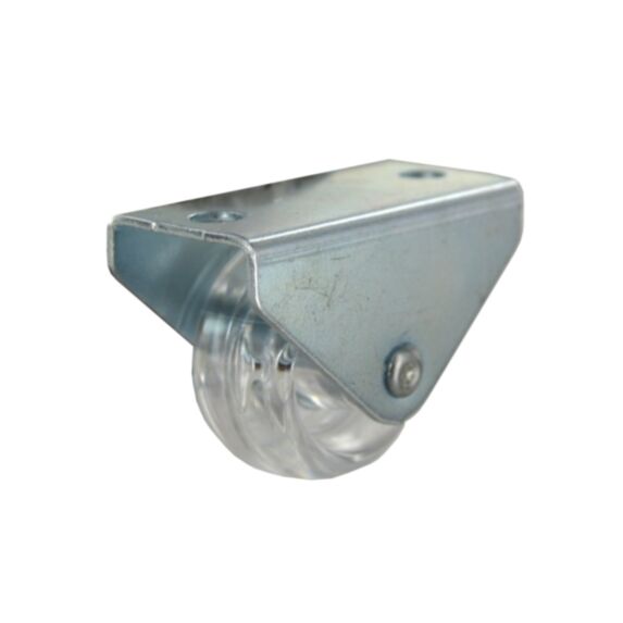 Roulette éco transparente à platine fixe - Charge admissible 40kg. Ø50mm - CIME