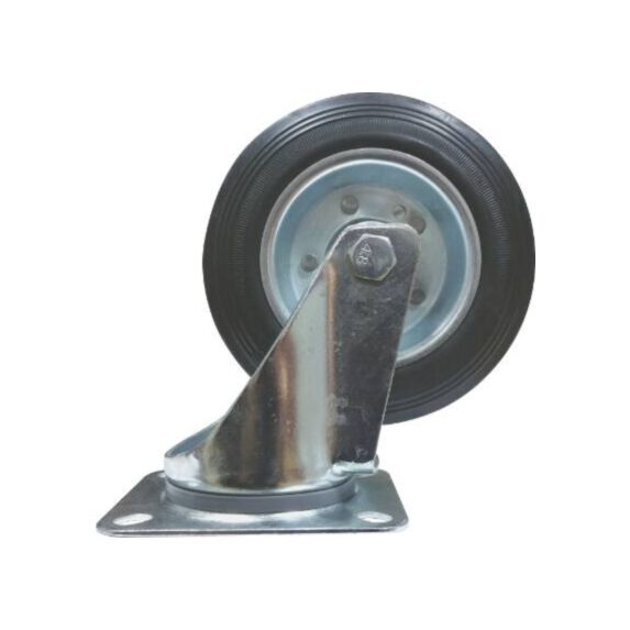 Roulette de manutention  à platine pivotante - Charge admissible 175kg.  Ø160mm - CIME