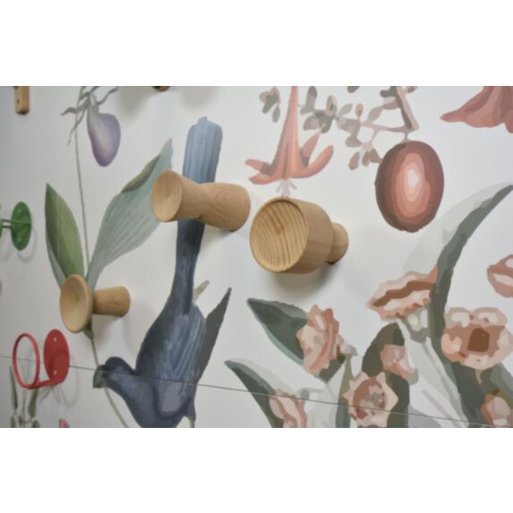 Patère Boa hêtre 75 x 90 mm - CIME