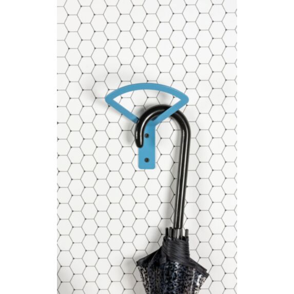 Patère triangle 1 tête acier bleu 142 x 143 mm - CIME