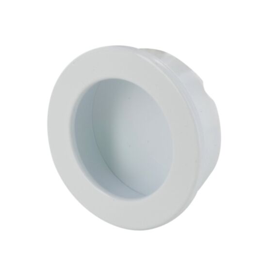 Poignée ronde cuvette Ø40 x P14 mm zamak blanc - CIME