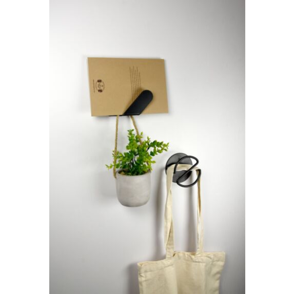 Patère filaire demi cercle 1 tête acier noir 60 x H100 mm - CIME