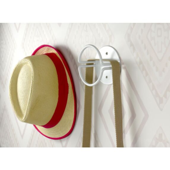 Patère filaire rond 1 tête acier blanc 58 x H100 mm - CIME