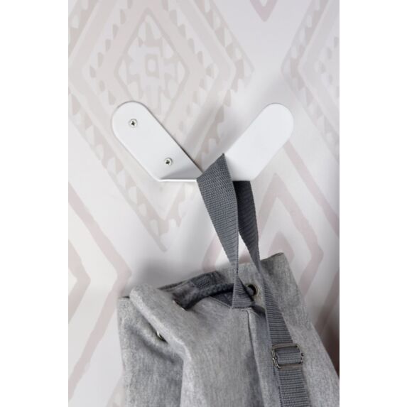 Patère Bend acier blanc 174 x 73 mm - CIME