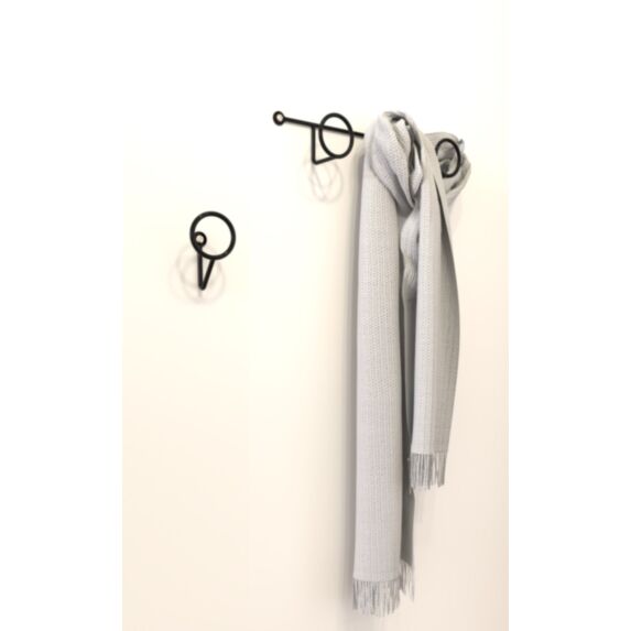 Patère filaire Ring 1 tête acier noir 97 mm - CIME