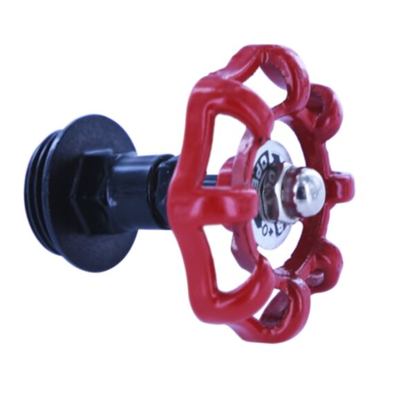 Valve à visser ∅25mm - acier noir et rouge - CIME