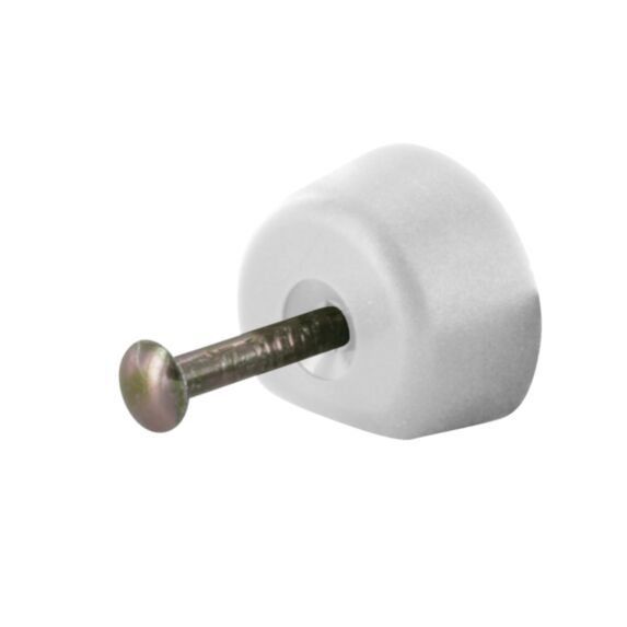 Lot de 8 taquets à clouer Ø15MM blanc