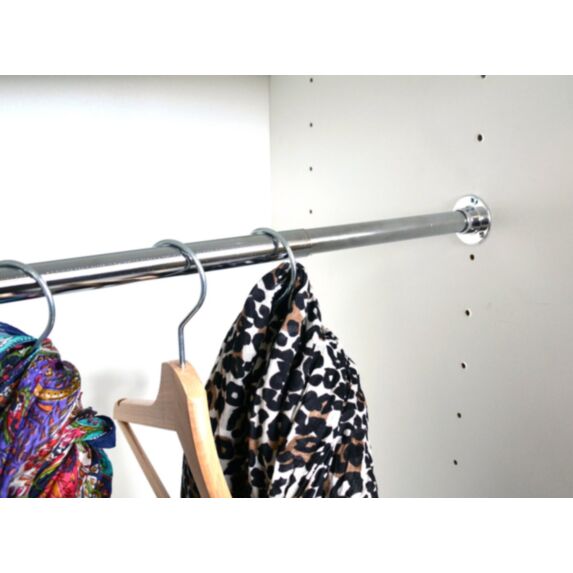 Tube de penderie extensible 60-100 cm Ø1,8-2 cm acier chromé