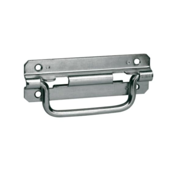Poignée sur platine L120mm acier zingué