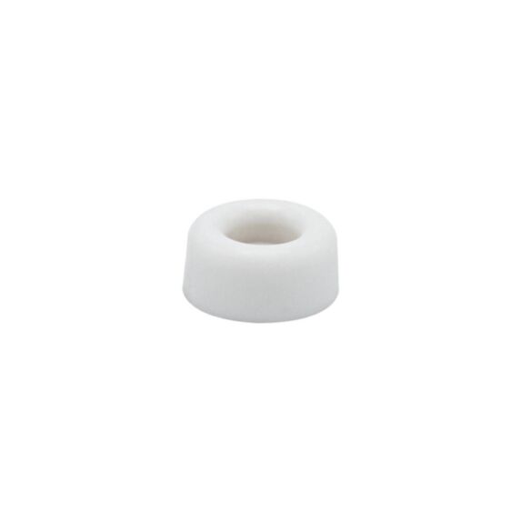 Set de 10 butées de porte simple Ø23 x H10 mm caoutchouc blanc - CIME