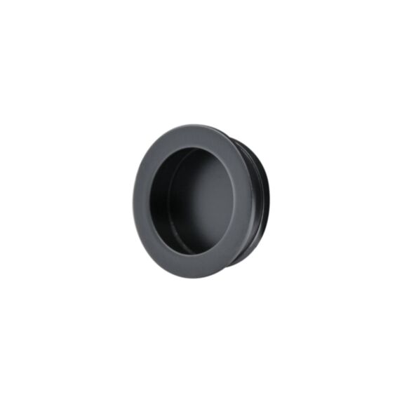 Poignée ronde cuvette Ø40 x P12 mm zamak noir - CIME