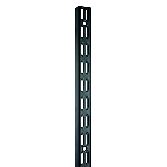Crémaillère acier double H50cm Entraxe 32mm - Noir