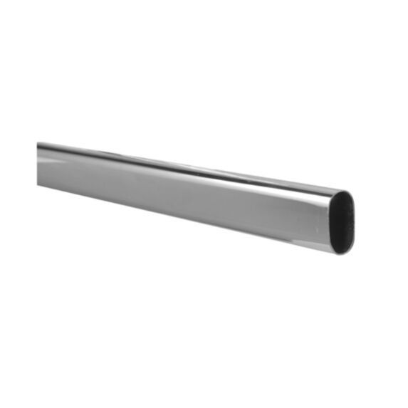 Barre de penderie cime 30x15mm ovale acier chromé 1m - CIME