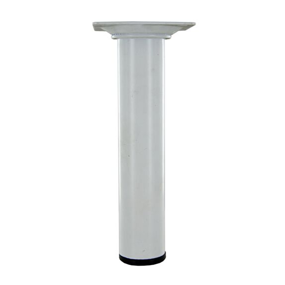 Pied de meuble en acier blanc Ø30 M10 H150 mm - CIME